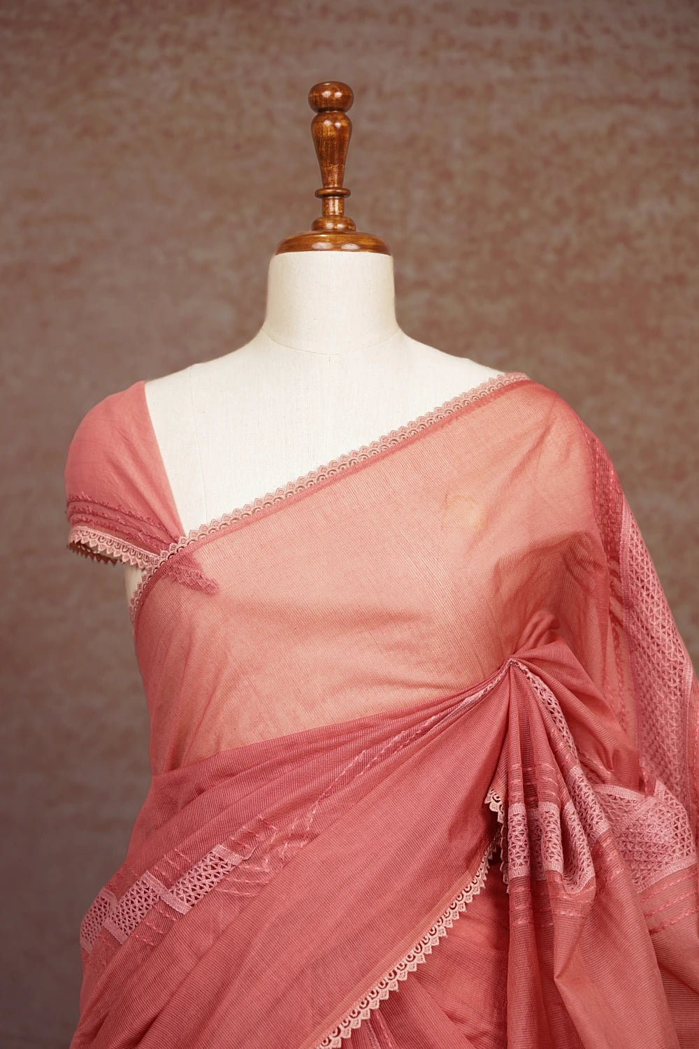 Coral Pink Kota Saree