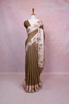 Mehandi Green Semi Tussar Saree