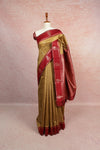 Biscuit Colour Semi Silk Saree