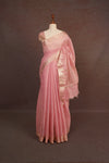 Baby Pink Semi Tissue Saree