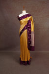 Mango Yellow Crepe Tissue Saree