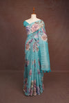 Light Blue Semi Linen Saree