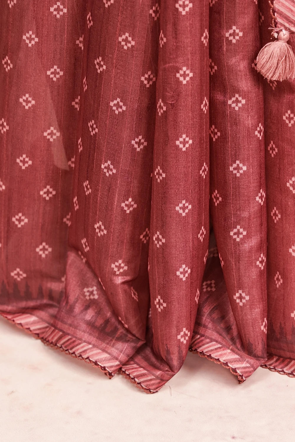 Onion Pink Semi Organza Saree