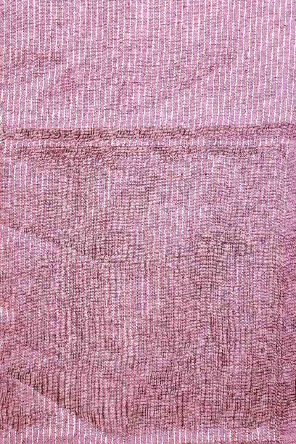Wine Semi Linen Saree
