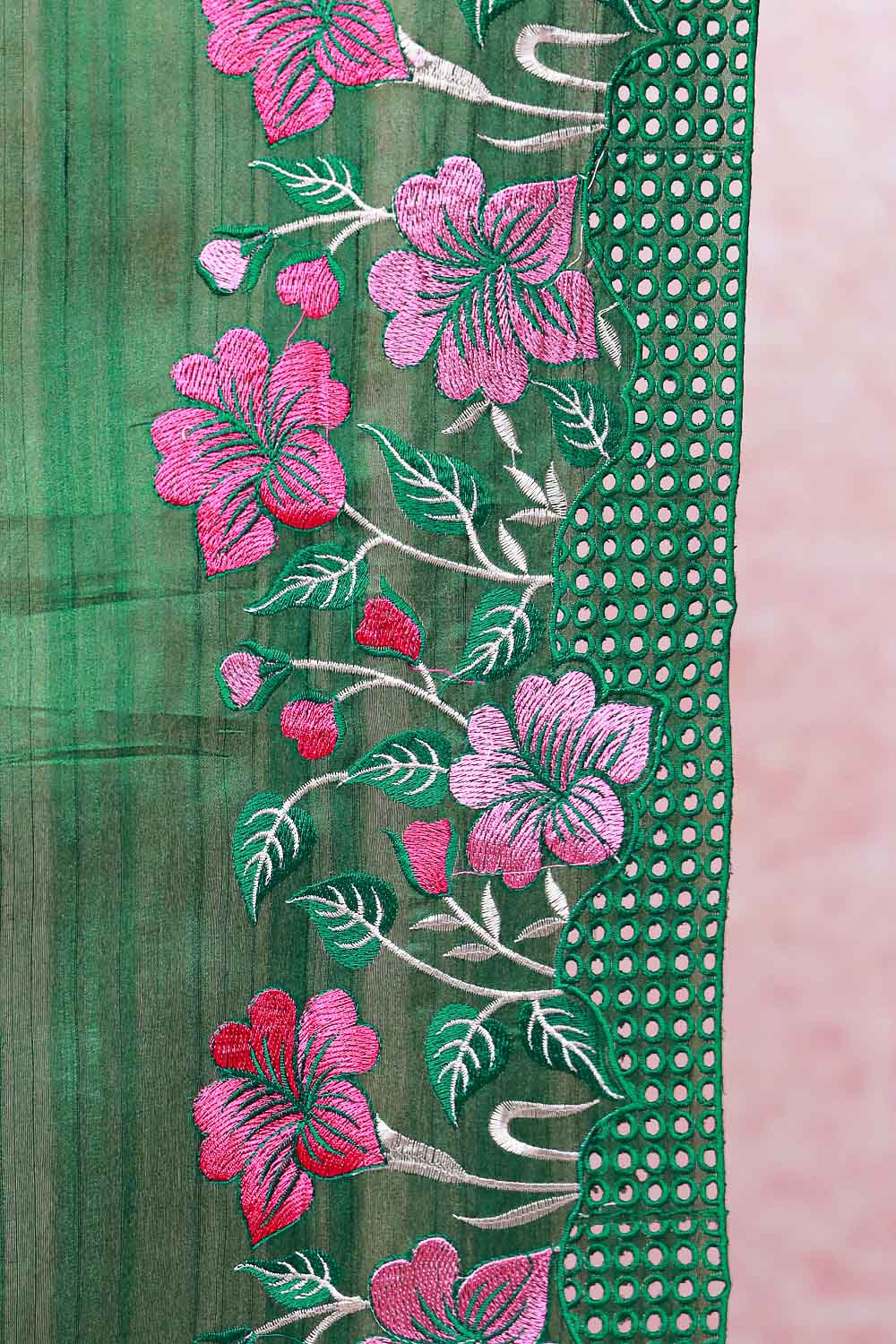 Green Semi Tussar Saree - Seematti