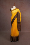 Yellow Semi Linen Saree