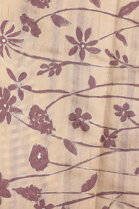 Pastel Lavender Semi Tussar Saree