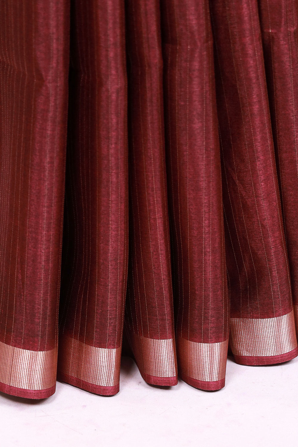 Wine Semi Tussar Saree