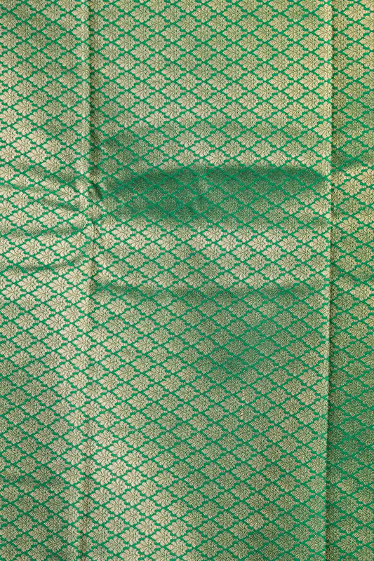 Mango Yellow Semi Silk Saree