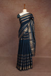 Saphire Blue Semi Banarasi Saree