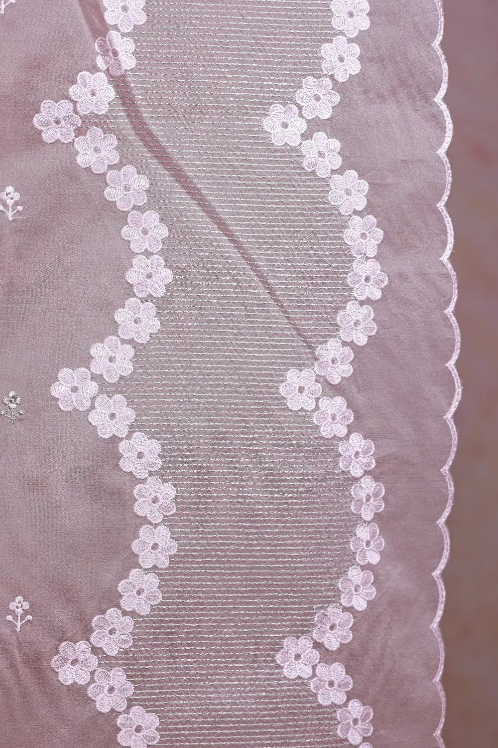 Light Pink Semi Organza Saree