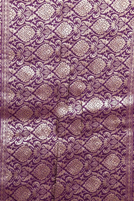 Violet Bandhani Silk Saree