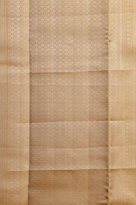 Dark Cream Kancheepuram Silk Saree