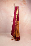 Mustard Kancheepuram Silk Saree