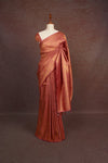 Onion Color Semi Banarasi Saree