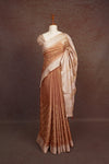 Light Brown Semi Jute Saree