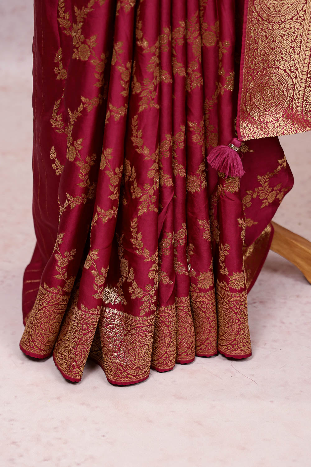 Wine Georgette Saree