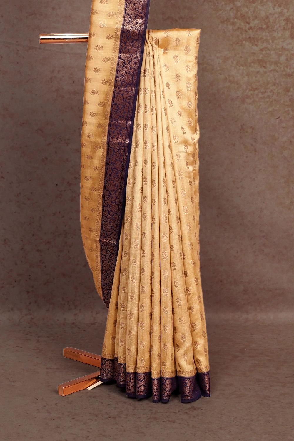 Gold Tussar Banarasi Saree