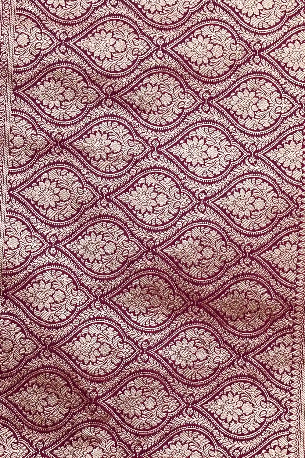 Grape Colour Banarasi Silk Saree