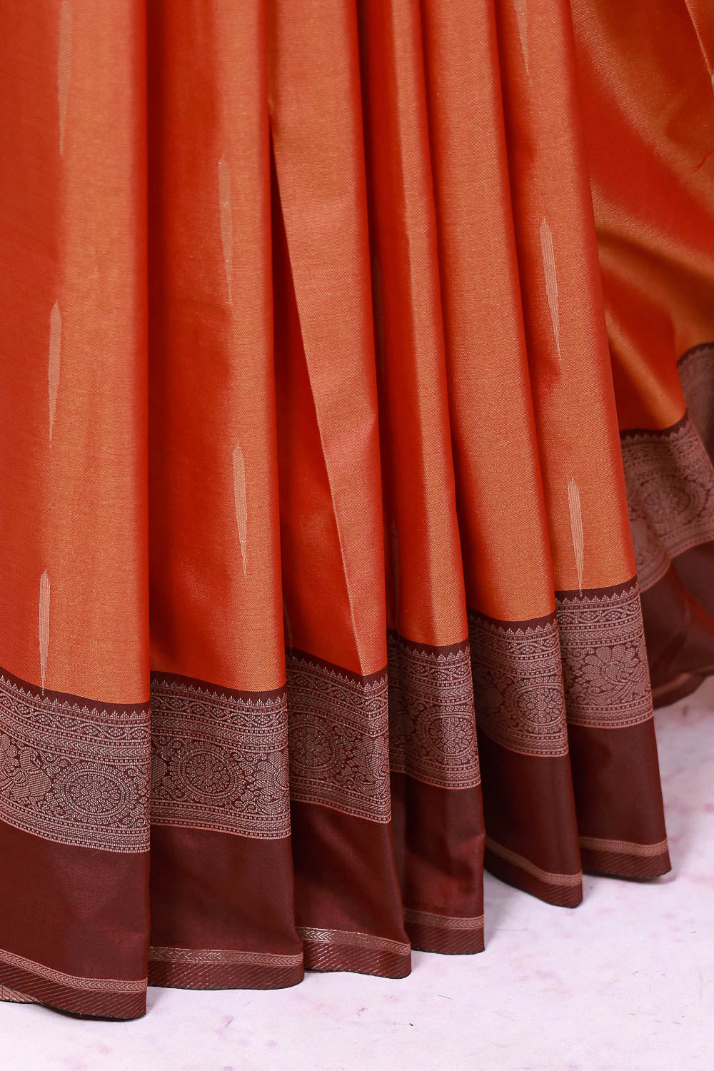 Mustard Yellow Semi Silk Saree