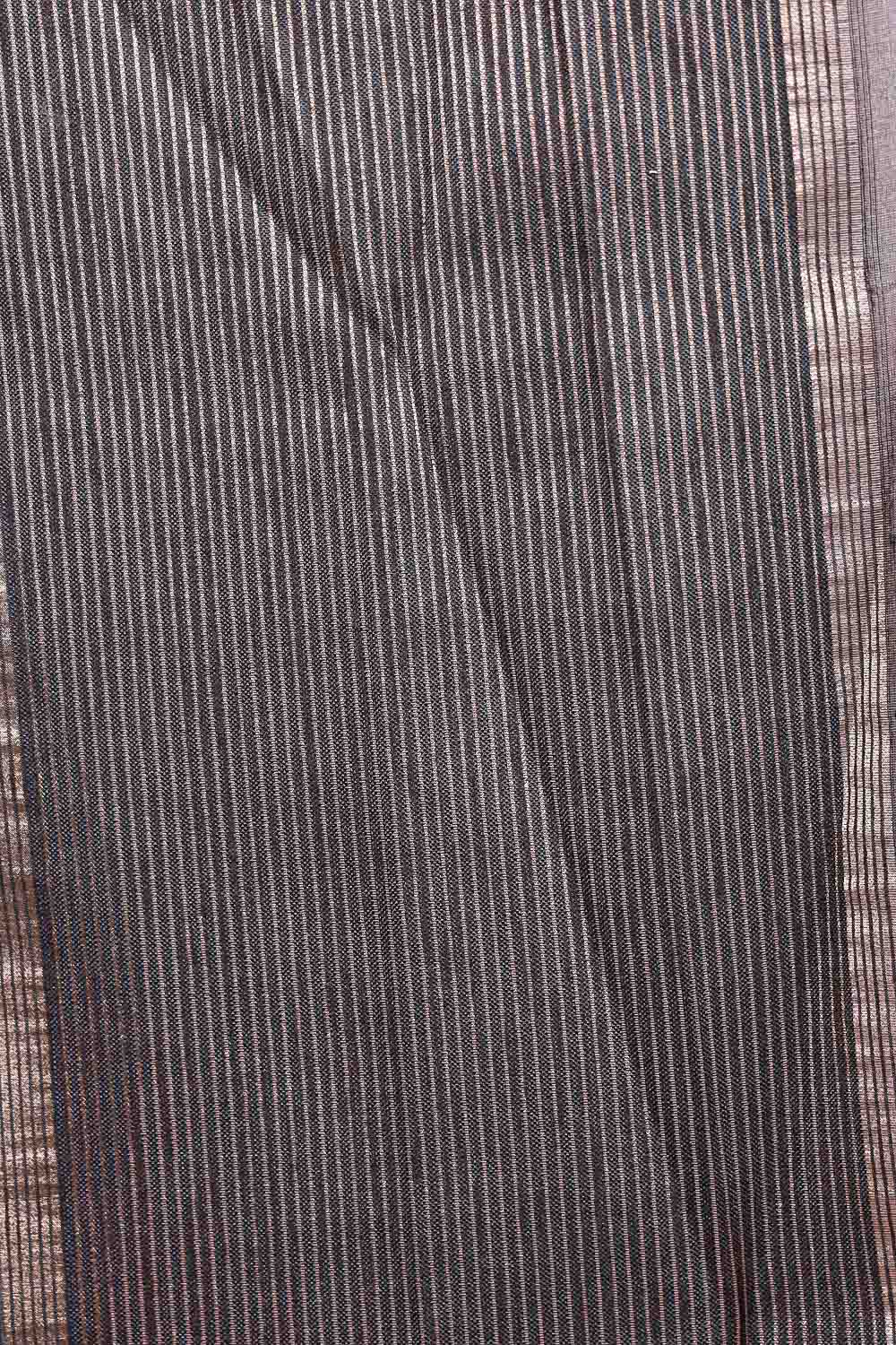 Black Semi Tussar Saree