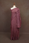 Light Grape Colour Semi Tussar Saree
