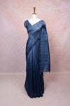 Dark Blue Semi Tussar Saree