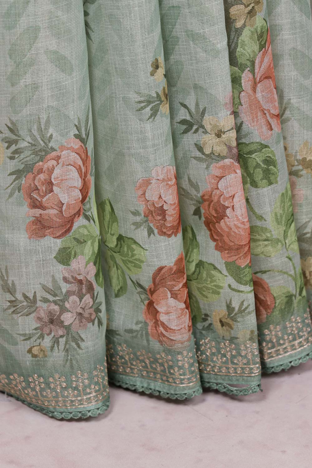 Light Green Net Kota Saree