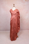 Peach Semi Tussar Saree