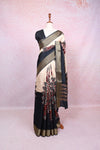 Cream Semi Chanderi Silk Saree