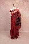 Maroon Semi Organza Saree