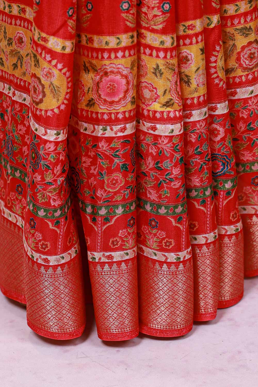 Multi Color Semi Tussar Saree