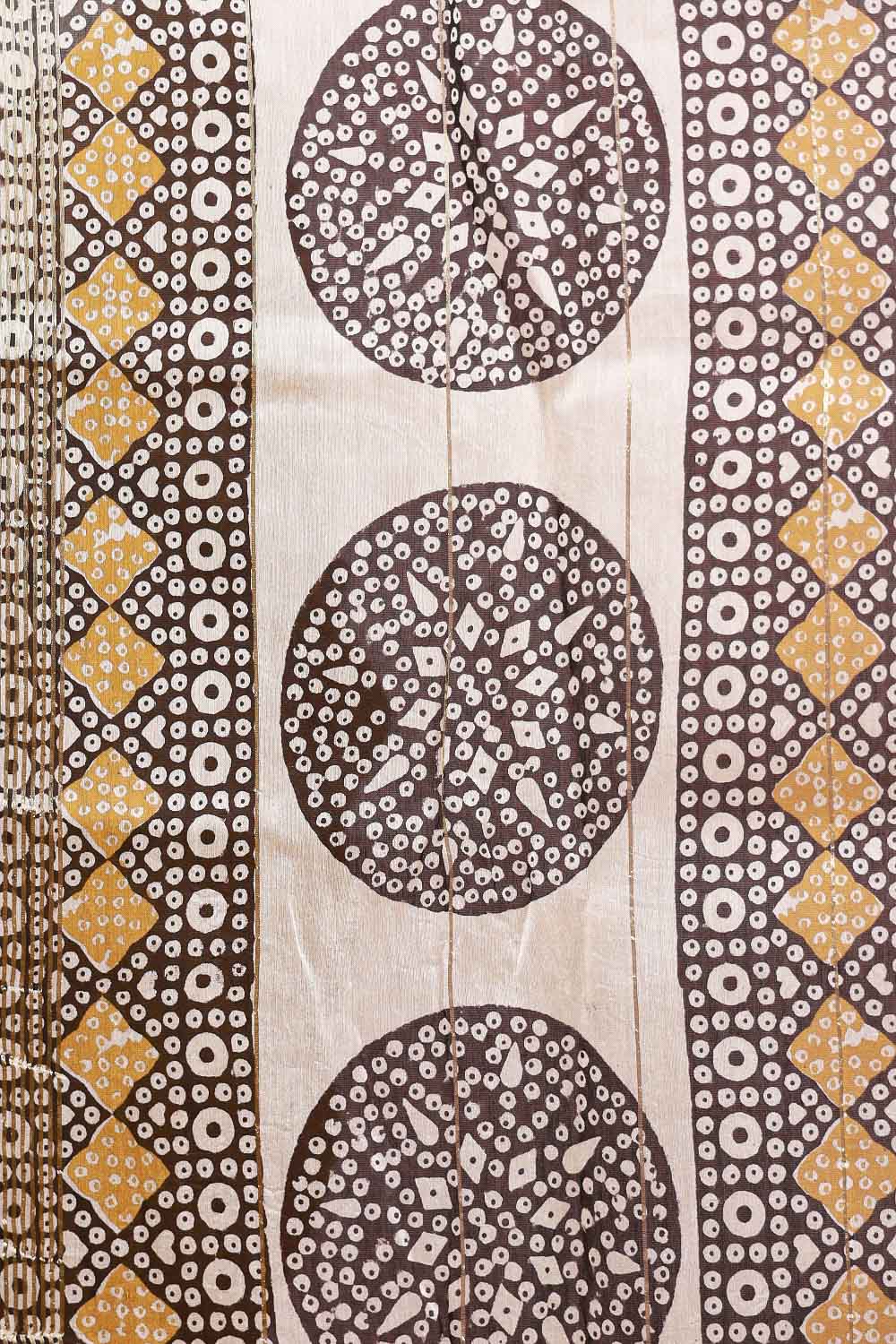 Mustard Yellow Maheswari Silk Saree