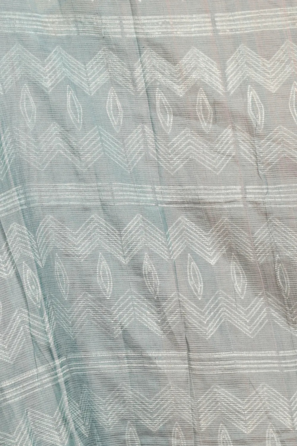 Powder Blue Chanderi Silk Saree