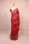 Red Semi Chanderi Saree