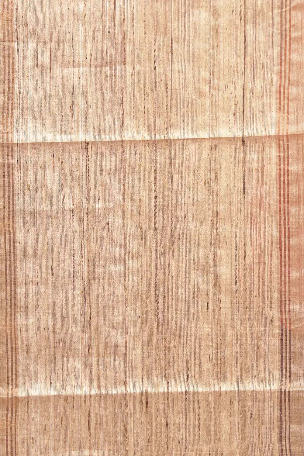 Beige Tussar Jute Saree