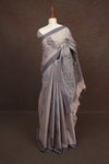 Grey Colour Bengal Cotton Saree