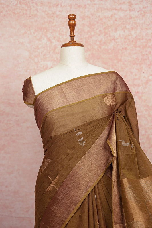 Mehandi Green Colour Bengal Cotton Saree