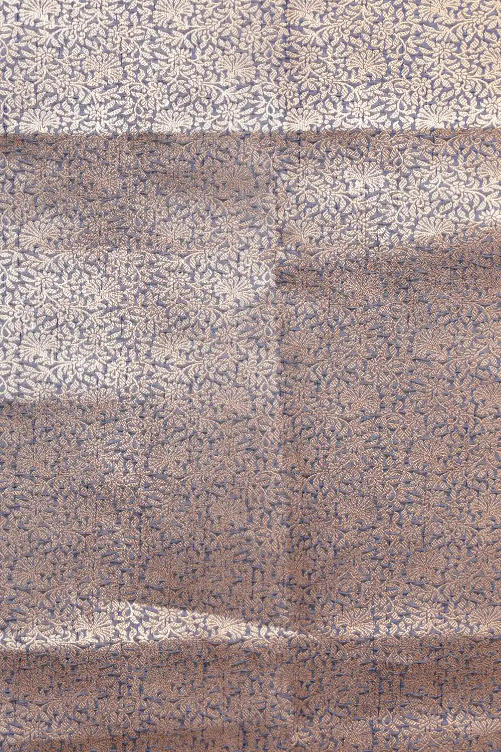 Ash Blue Semi Tussar Saree