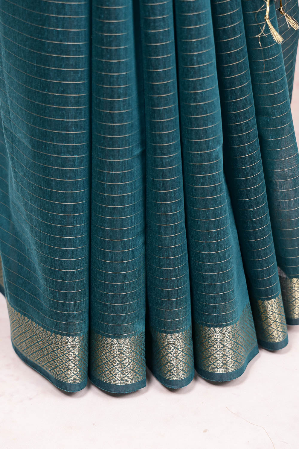 Green Semi Tussar Saree