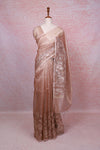 Rose Gold Chanderi Organza Saree