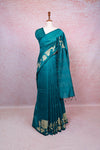 Teal Green Semi Tussar Saree