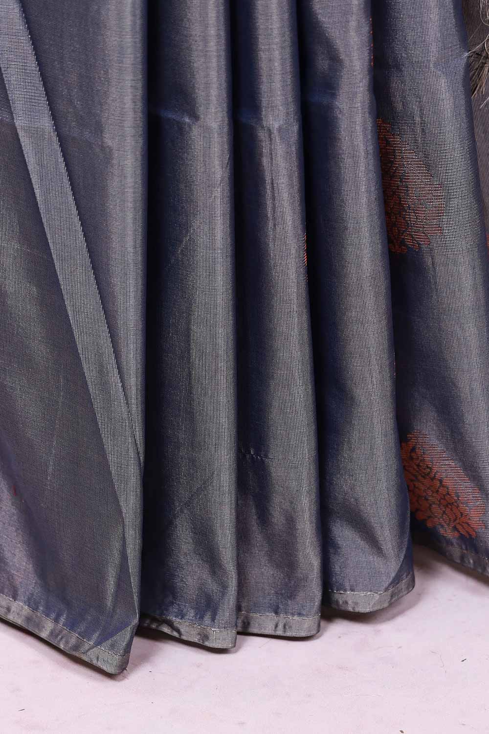 Ash Cotton Silk Saree