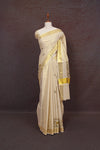 Golden Semi Tissue Kerala Saree - Seematti