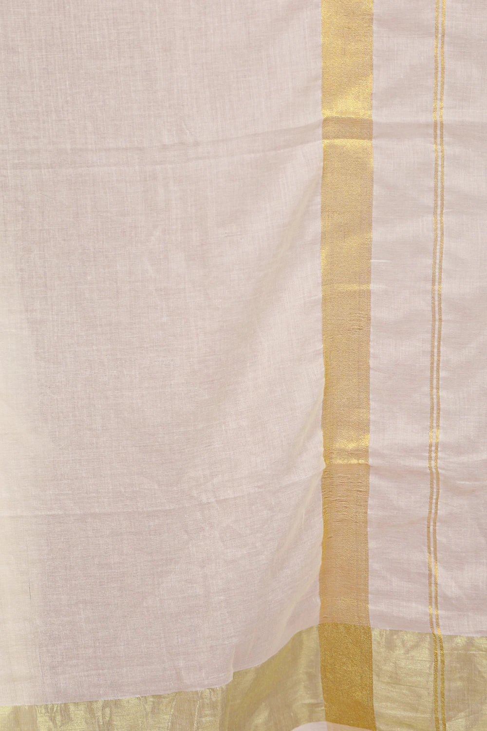 Cream Mul Cotton Kerala Saree