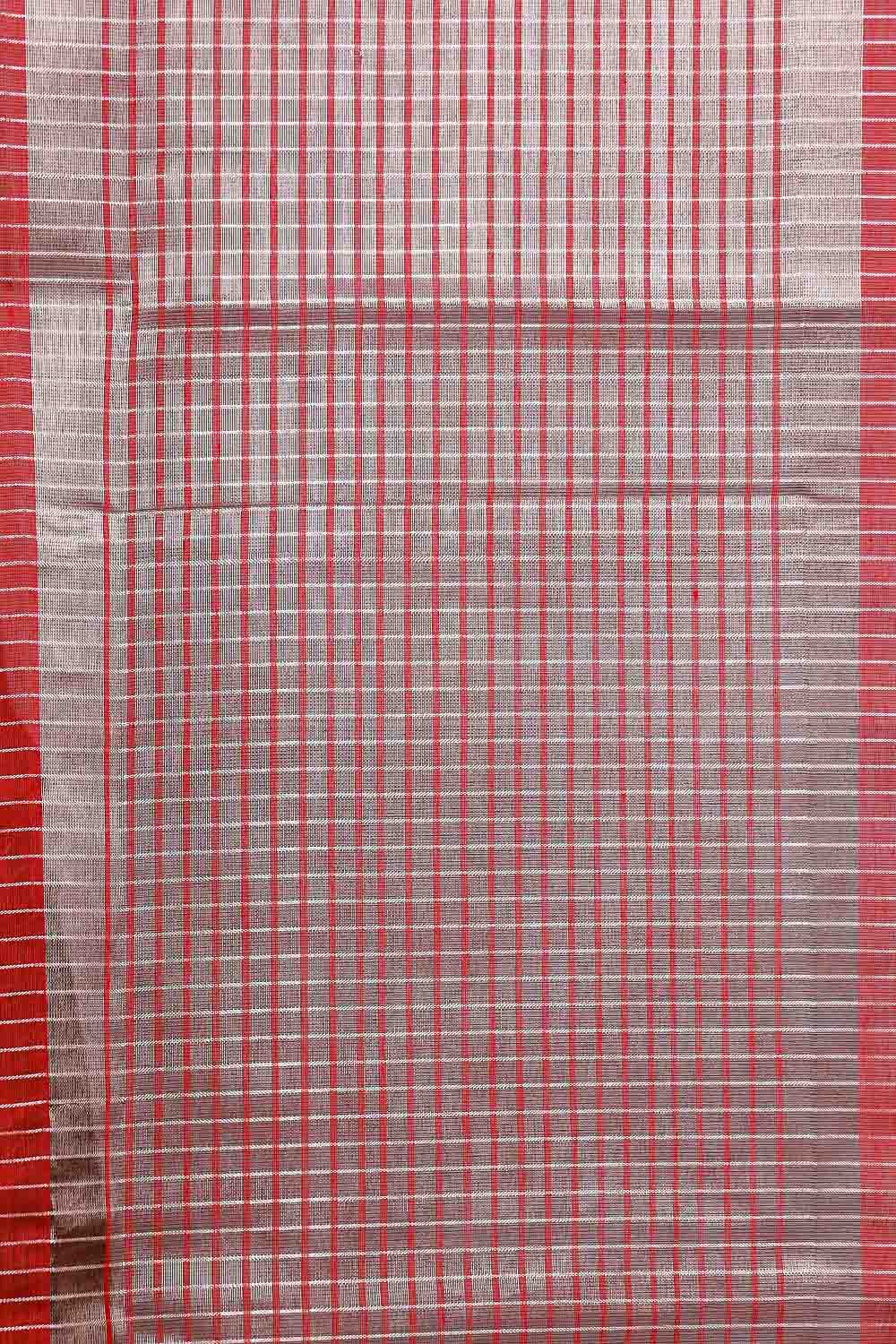 Maroon Semi Tussar Saree