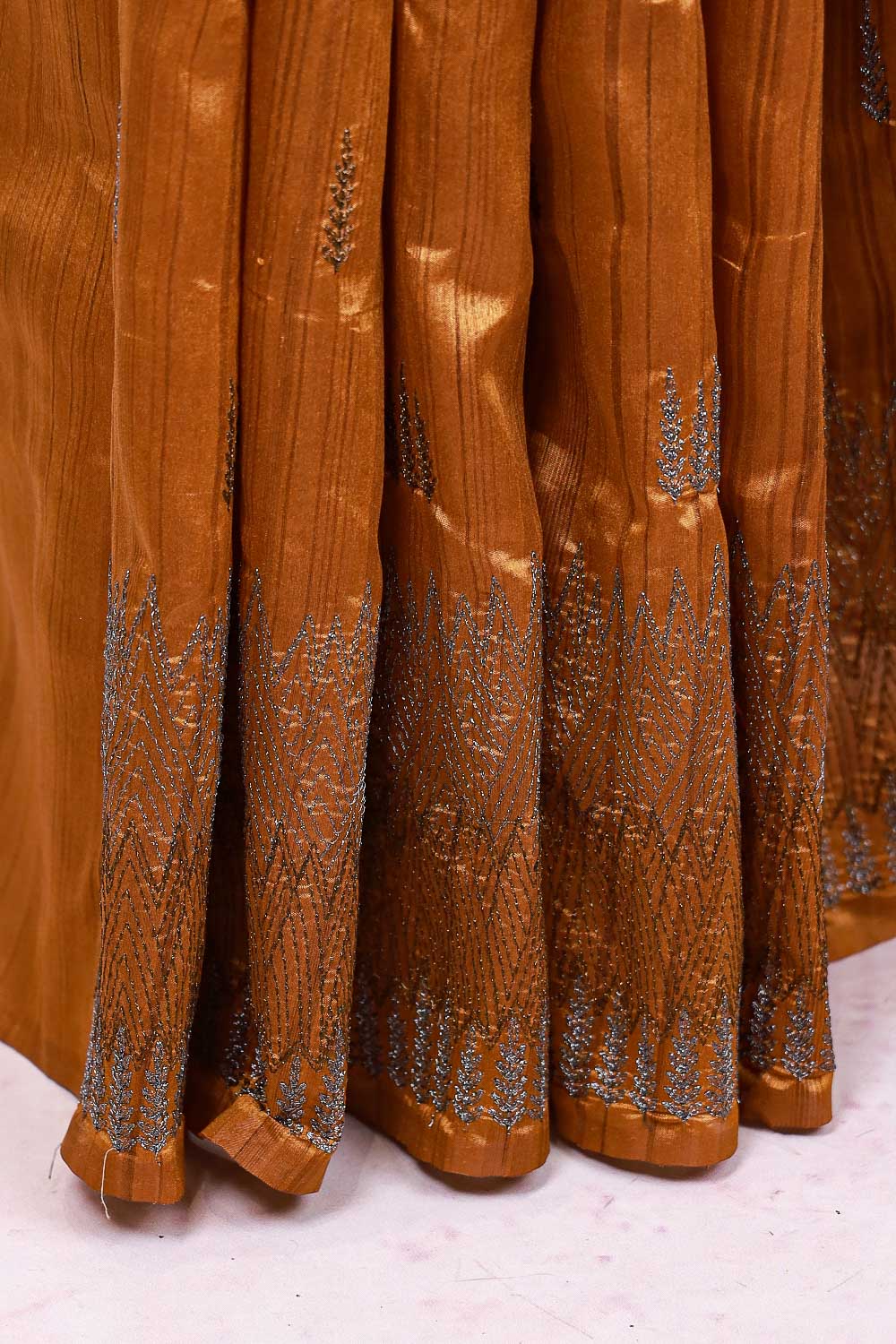Mustard Yellow Semi Tussar Saree