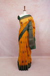 Mango Yellow Semi Jute Saree - Seematti