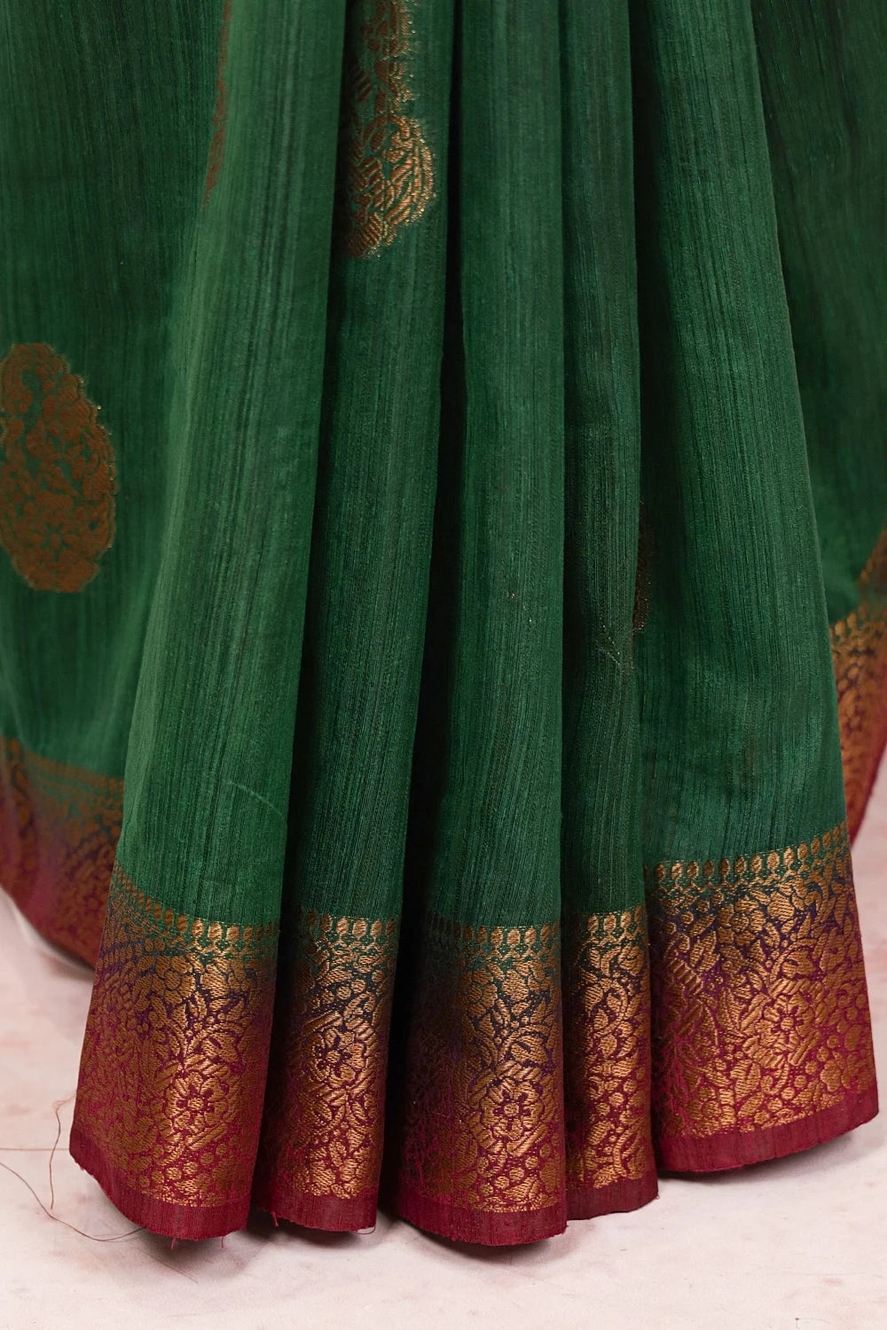 Green Semi Jute Saree