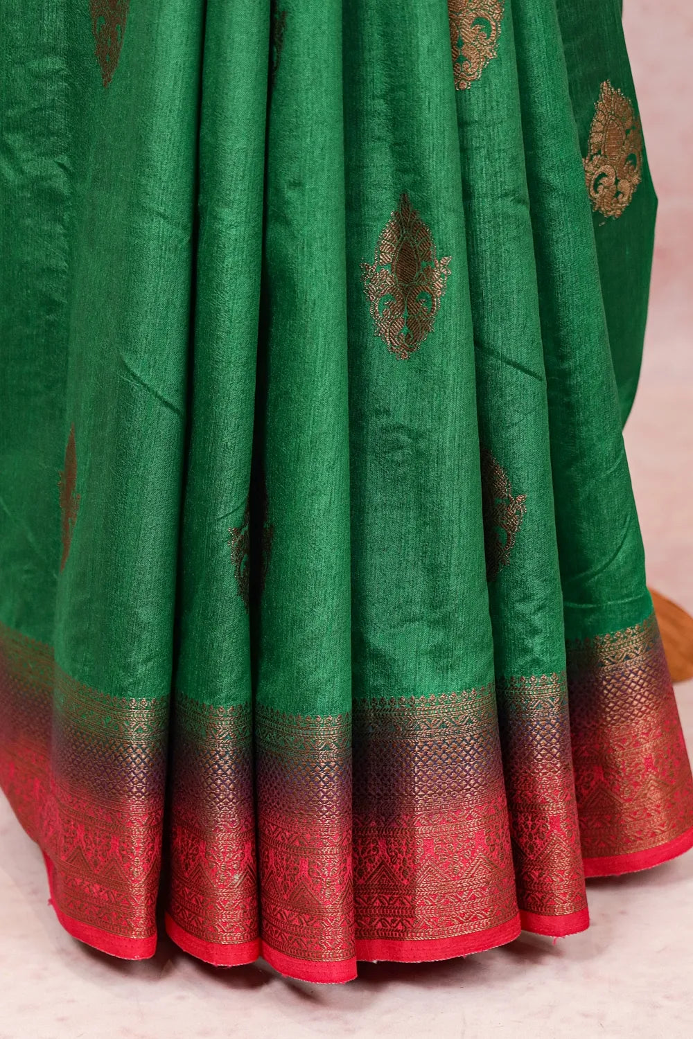 Green Semi Jute Saree